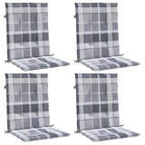 Vidaxl Gartenstuhlkissen 4 Stcs 100x50x3 cm Oxford Stoff Diamond Muster grau