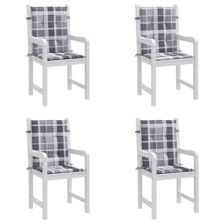 Vidaxl Gartenstuhlkissen 4 Stcs 100x50x3 cm Oxford Stoff Diamond Muster grau