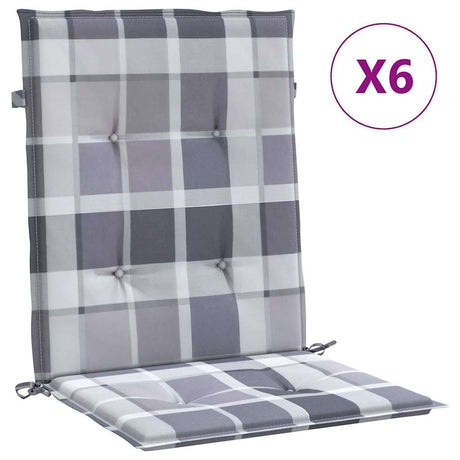 Vidaxl Gartenstuhl Kissen 6 Stcs 100x50x3 cm Oxford Stoff Diamond Muster grau