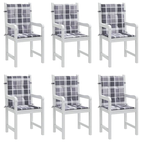 Vidaxl Gartenstuhl Kissen 6 Stcs 100x50x3 cm Oxford Stoff Diamond Muster grau