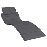 Vidaxl Lounger Kissen 186x58x4 cm Oxford -Stoff -Anthrazit -Gelenkt