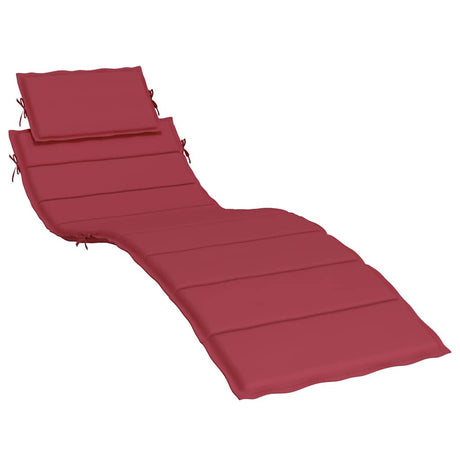 Vidaxl Lounger Kissen 186x58x4 cm Oxford Stoff Wein rot