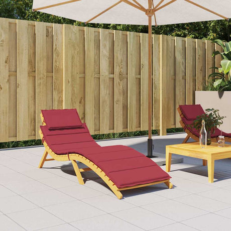 Vidaxl Lounger Kissen 186x58x4 cm Oxford Stoff Wein rot