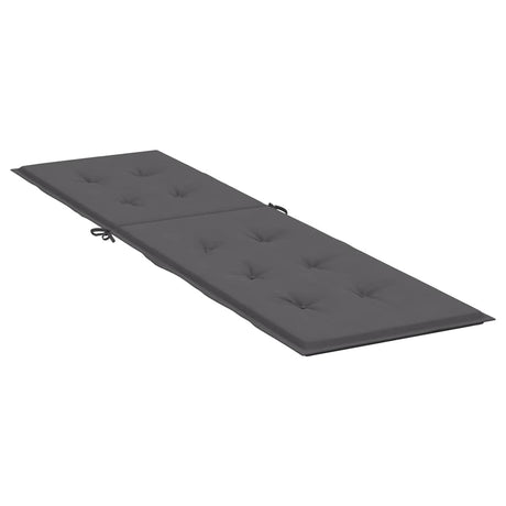 VIDAXL -Terrassenstuhlkissen (75+105) x50x4 cm Anthrazit -gelöscht