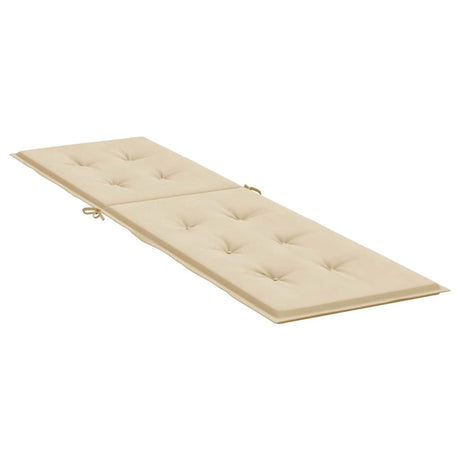 VIDAXL -Terrassenstuhlkissen (75+105) x50x4 cm Beige