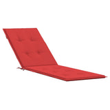 VIDAXL -Terrassenstuhlkissen (75+105) x50x4 cm rot