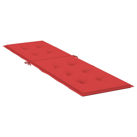 VIDAXL -Terrassenstuhlkissen (75+105) x50x4 cm rot