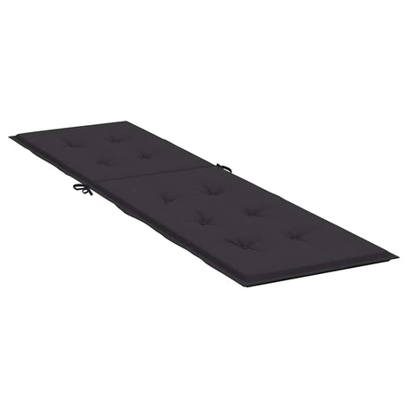 VIDAXL -Terrassenstuhlkissen (75+105) x50x4 cm schwarz