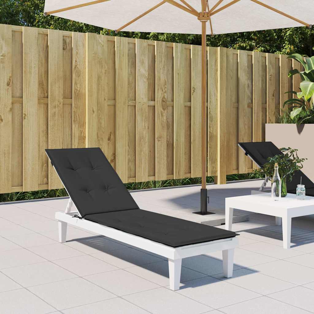 VIDAXL -Terrassenstuhlkissen (75+105) x50x4 cm schwarz