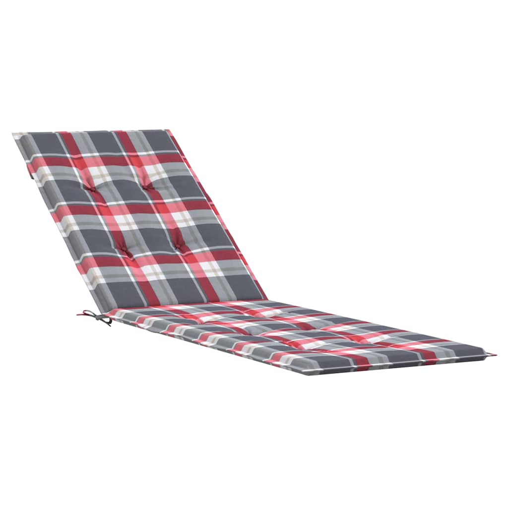 VIDAXL -Terrassenstuhlkissen -Fenstermuster (75+105) x50x4 cm rot