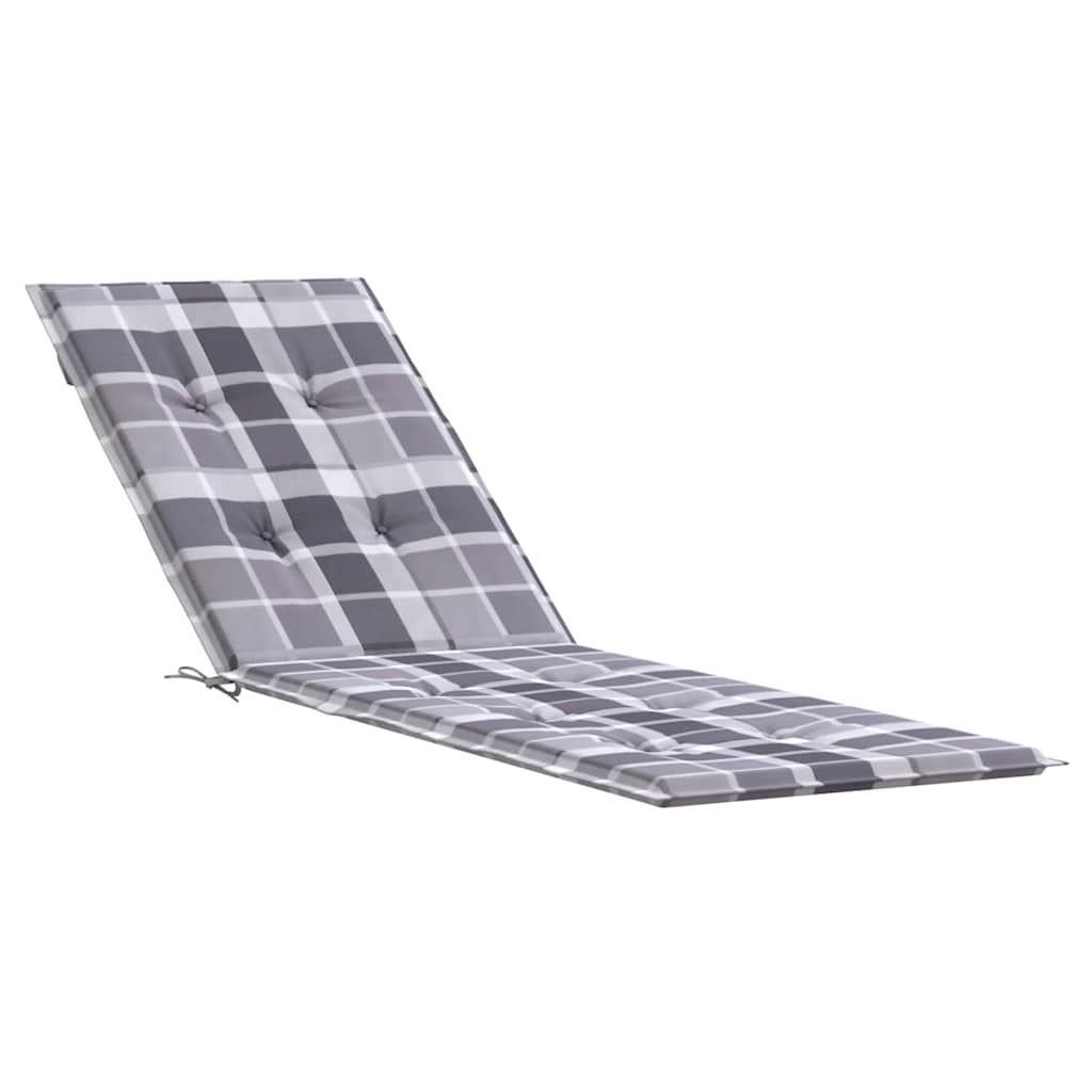 Vidaxl Patio Chair Kissen Fenstermuster (75+105) x50x4 cm grau