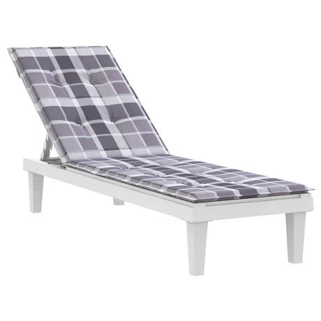 Vidaxl Patio Chair Kissen Fenstermuster (75+105) x50x4 cm grau