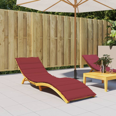 Vidaxl Lounger Kissen 200x50x3 cm Oxford Stoff Wein rot