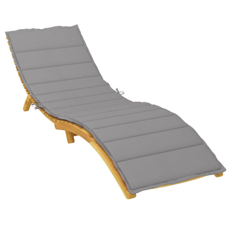 Vidaxl Lounger Kissen 200x60x3 cm Oxford Stoff grau