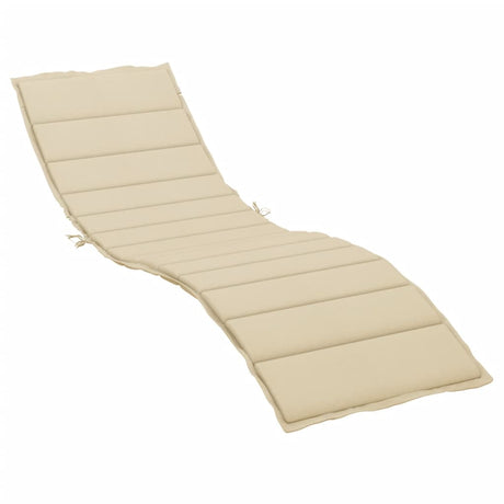 Vidaxl Lounger Kissen 200x60x3 cm Oxford Stoff Beige