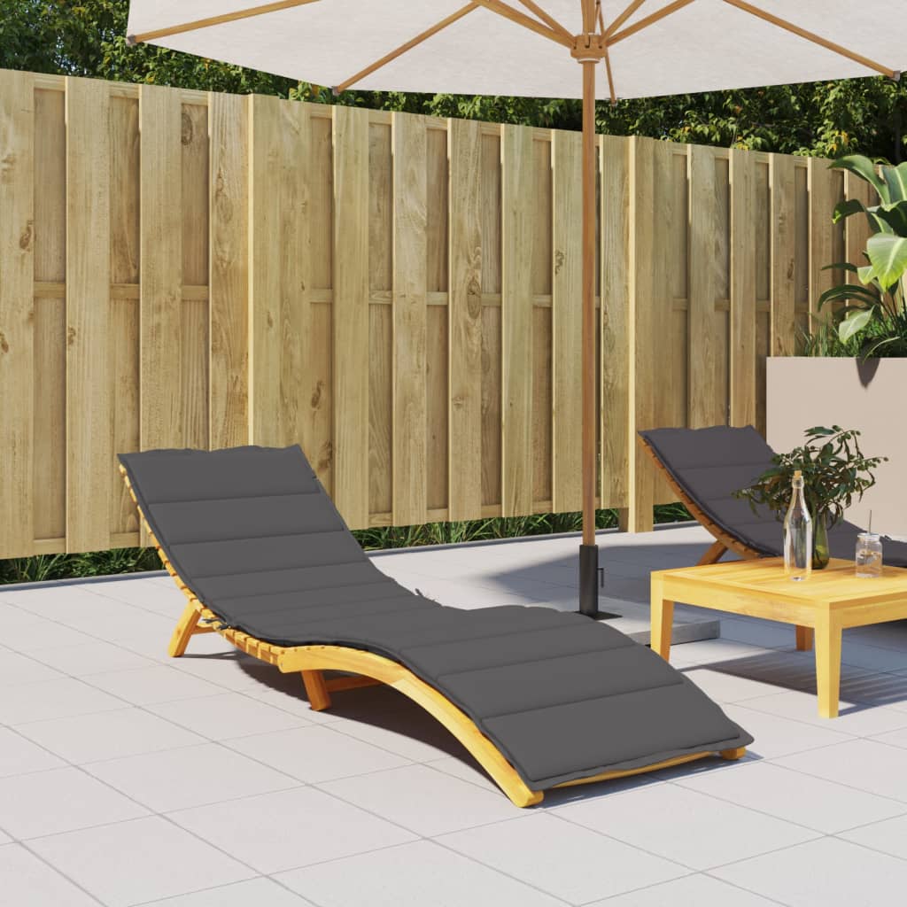 VIDAXL LOUNKE CUSSTER 200x70x3 cm Oxford Stoffanthrazit -gelöscht