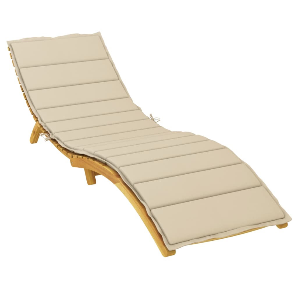 Vidaxl Lounger Kissen 200x70x3 cm Oxford Stoff Beige