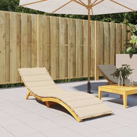 Vidaxl Lounger Kissen 200x70x3 cm Oxford Stoff Beige