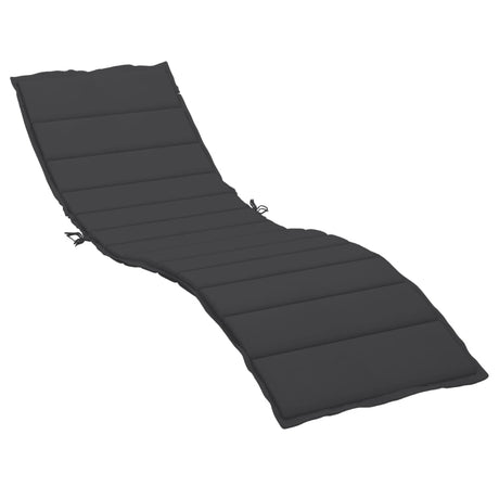 Vidaxl Lounger Kissen 200x70x3 cm Oxford Stoff schwarz