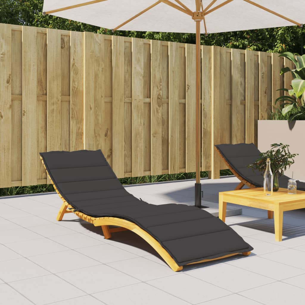 Vidaxl Lounger Kissen 200x70x3 cm Oxford Stoff schwarz
