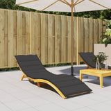 Vidaxl Lounger Kissen 200x70x3 cm Oxford Stoff schwarz