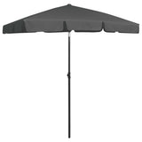 Vidaxl Strandparasol 180x120 cm Anthrazit -ausgelöst