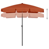 Vidaxx Strandschirm 180x120 cm terrakottafarben