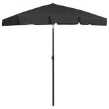 Vidaxl Strandparasol 180x120 cm Schwarz