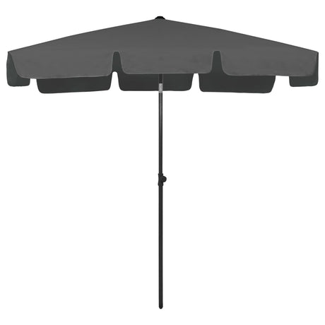 VIDAXL Strandparasol 200x125 cm Anthrazit -ausgelöst