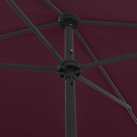 Vidaxl Strandparasol 200x125 cm Bordeaux Rot