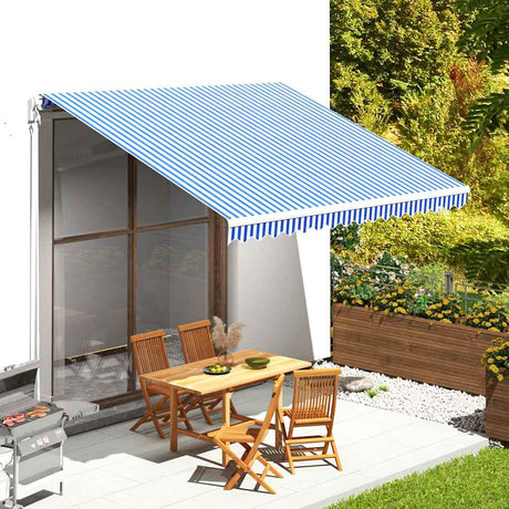 Vidaxl Ersatztuch für Luifel 4x3,5 m blau und weiß