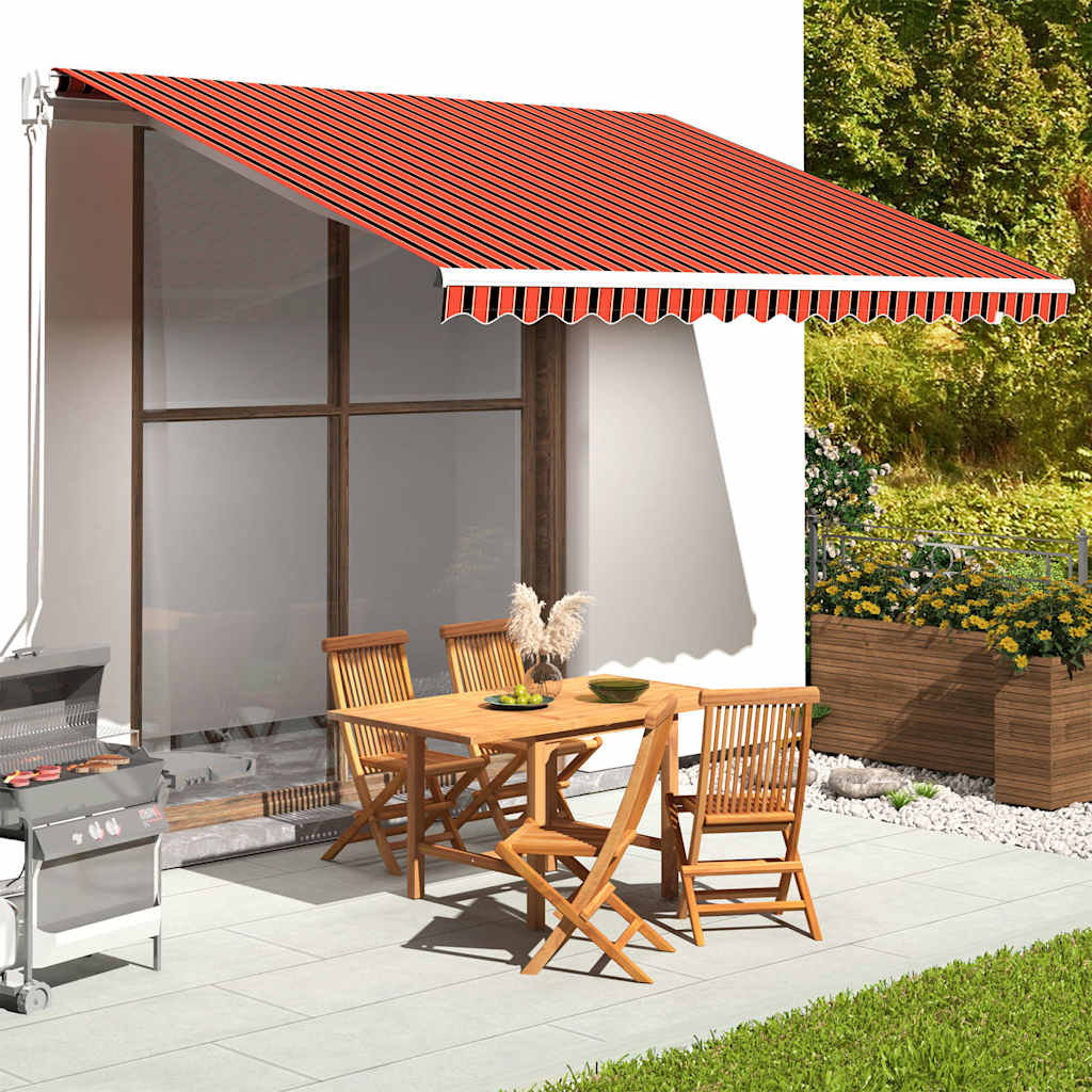 Vidaxx Ersatztuch für Markise 4x3,5 m Orange und Braun