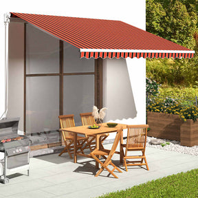 Vidaxx Ersatztuch für Markise 4x3,5 m Orange und Braun