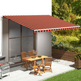 Vidaxx Ersatztuch für Markise 5x3,5 m Orange und Braun
