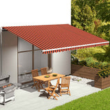 Vidaxx Ersatztuch für Markise 6x3,5 m Orange und Braun