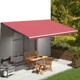 Vidaxl Ersatztuch für Luifel 6x3,5 m Bordeaux rot