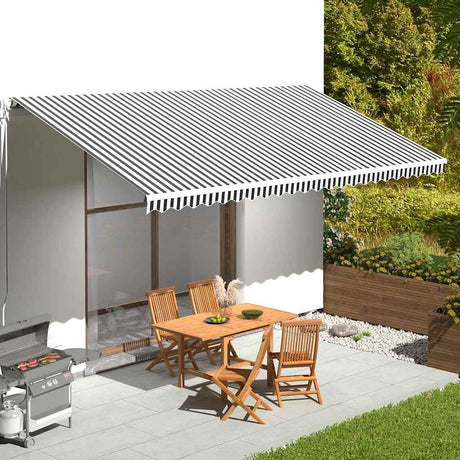 Vidaxl Ersatztuch für Luifel 6x3 m Anthrazit -geläutet und weiß