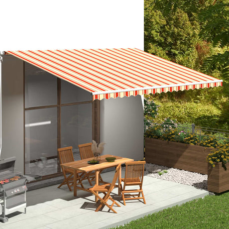 Vidaxl Ersatztuch für Luifel 5x3,5 m gelb und orange
