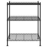 Vidaxx Lagerregal 3-lagig 150 kg 60x35x76 cm schwarz