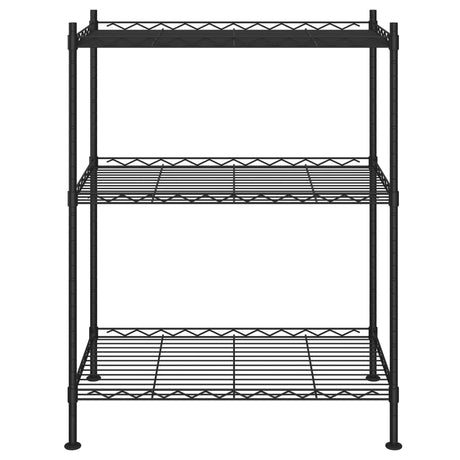 Vidaxx Lagerregal 3-lagig 150 kg 60x35x76 cm schwarz