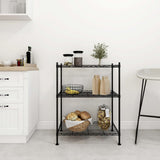 Vidaxx Lagerregal 3-lagig 150 kg 60x35x76 cm schwarz