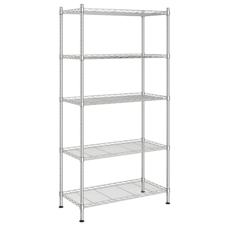 Vidaxx Lagerregal 5-lagig 250 kg 90x35x180 cm chromfarben