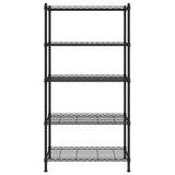 VIDAXL-LAGER RAKE 5-layer 250 kg 90x35x180 cm Schwarz
