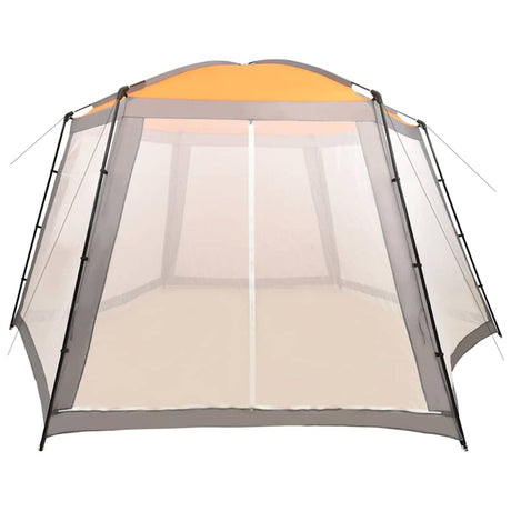 Vidaxl zwembadtent 590x520x250 cm stof grijs