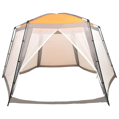 Vidaxl zwembadtent 590x520x250 cm stof grijs
