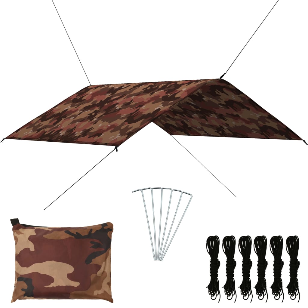 VIDAXL -Abdeckung Segel 4x4 m Tarnung