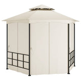Vidaxl prieel met zijwanden 3,1x2,7 m crèmekleurig