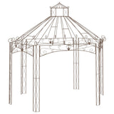 Vidaxl Gartenpavillon 400x258x378 cm Eisen Antiquitätenbraun