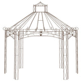 Vidaxl Gartenpavillon 400x258x378 cm Eisen Antiquitätenbraun
