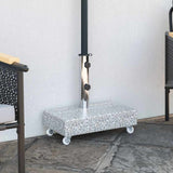 Vidaxl Parasol -Fuß 45x25x8 cm Granit hellgrau